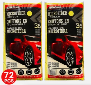 72 Kirkland Signature Ultra Soft Plush Microfibre car Towels Cloths 40cm x 40cm - Picture 1 of 5