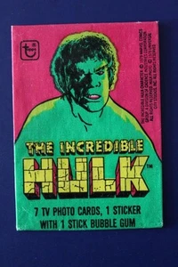 1979 TOPPS MARVEL INCREDIBLE HULK COMPLETE 88 CARD & 22 STICKER SET WITH WRAPPER - Picture 1 of 2