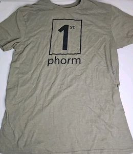 Men's 1st Phorm T-Shirt Green Solid Logo L Hike Camp Outdoor Gorp Gym Lifting - Picture 1 of 3