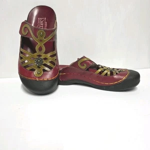 L'Artiste by Spring Step Leather Mary Jane Mules Clogs Women's 38 / 7.5 Malty  - Picture 1 of 9