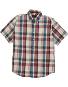 DOCKERS Mens Short Sleeve Shirt Large Multicoloured Check Cotton CM60 - Picture 1 of 3