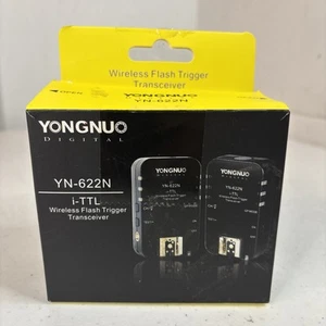 TWO Yongnuo YN-622N i-TTL Wireless Flash Trigger Transceiver for Nikon Cameras - Picture 1 of 7