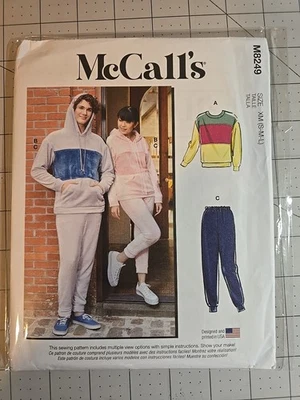 8249 McCall's Patrón de Costura Unisex Sudadera con Capucha Joggers Tallas SM-LG UC Foto 1 de 2