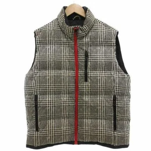 TOMMY HILFIGER Check Print Gilet Down Vest Jacket Zip Up Total Pattern XL Used 9 - Picture 1 of 8