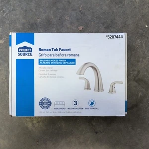 Project Source Roman Tub Faucet Brushed Nickel 2 Handle High-Arc 5287444 - Picture 1 of 3