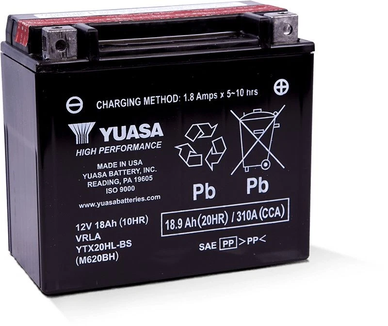 Yuasa bateria 12V livre de manutenção para eixo Kawasaki KZ1100A 1981-83 YUAM620BH - Imagem 1 de 2