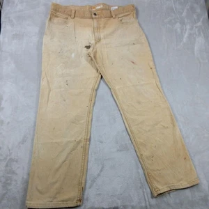 Pantalones Carhartt 40x31 Tostado Resistente Envejecido Aplastado Pintor Ropa de Trabajo Etiqueta 40x32 - Imagen 1 de 14