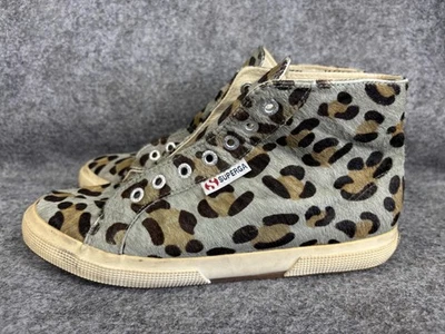 Zapatillas altas Superga para mujer talla 39 estampado de leopardo pelo de becerro S009KQ0 Foto 1 de 4