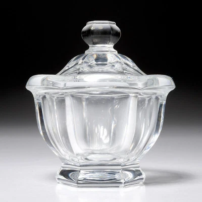 Tarro de especias condimento mermelada de cristal de Baccarat Bretaña con tapa 5,75" h Foto 1 de 4