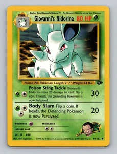 Giovanni's Nidorina 44/132 Uncommon Pokemon TCG WOTC Gym Challange Light Play - Picture 1 of 2