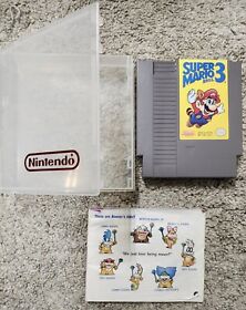 Super Mario Bros. 3 (Nintendo NES, 1990) W/ Partial Manual & Sleeve