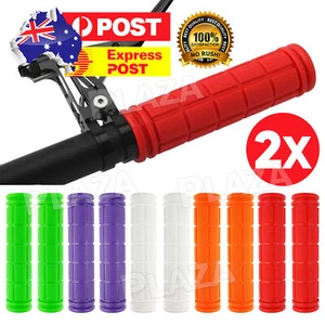 2PCS Bicycle Handle Bar Grips Silicone Soft BMX MTB Cycle Mountain Bike Scooter - Picture 1 of 15