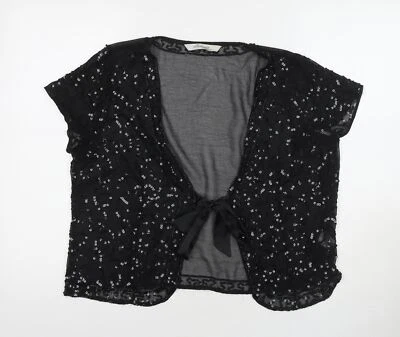 Changes By Together Womens Beige Polyester Wrap T-Shirt Size 16 V-Neck - Sequin  - Image 1 of 4