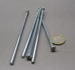 Tornillo de máquina de accionamiento de cabeza redonda chapado en zinc 8-32 x 6,00", 5 piezas - Imagen 1 de 12