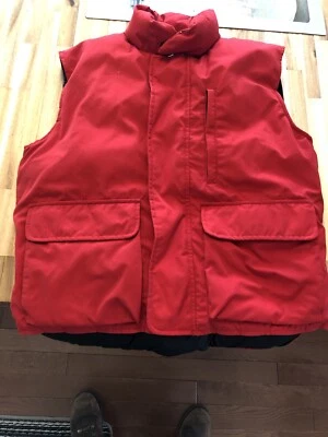Cabelas Premier Northern Goose Down Mens Full Zip Red Puffer Vest Medium vintage - Image 1 of 4