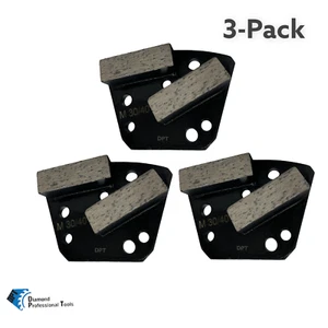 3 Pack Bolt on Diamond Grinding Discs for Concrete Floor Grinder Medium 30 Grit - Picture 1 of 13