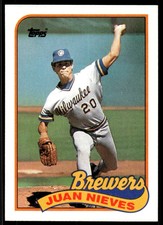 1989 Topps Juan Nieves Milwaukee Brewers #287