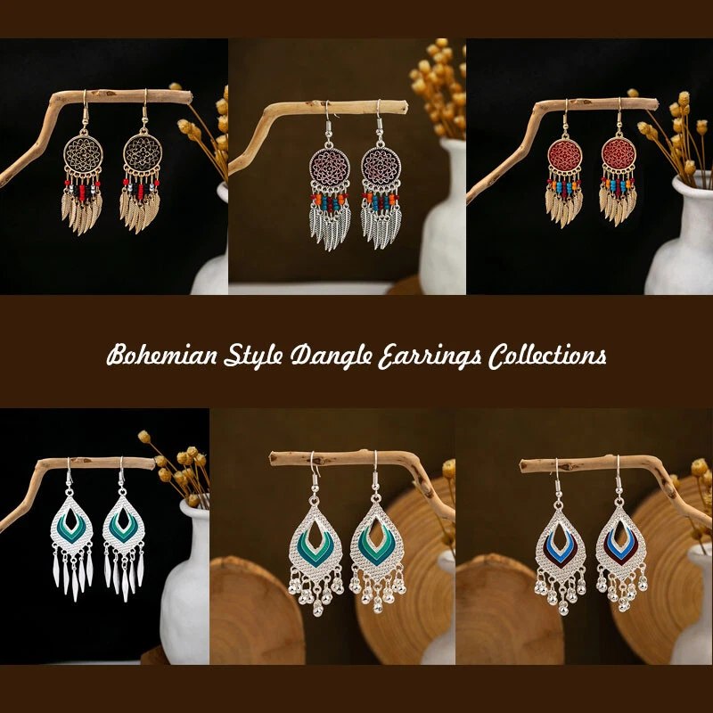 Boho Gold Tone Chandelier Earrings – 9.5cm Long, Tiered Mirror Disc Design, Shiny Retro Statement Earrings 2 thumbnail image