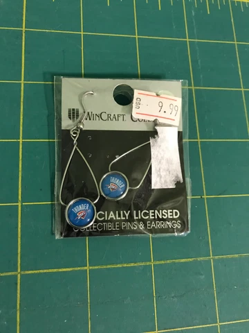 Oklahoma City Thunder NBA Dangle Earrings by Wincraft New Cover