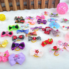 10PCS/LOT Puppy Dog Hair Bows Assorted colorful Style Pet rope cat Accessories