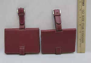 2 Etiquetas de Equipaje Cuero Sintético Rojo Swing Cierre Magnético Cierre Maleta Bolsos - Imagen 1 de 3
