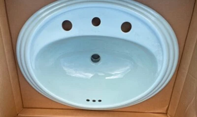 Fregadero de baño Kohler K-2179-8-71 Spiria hierro fundido SEAFOAM (como nuevo/ming) verde NUEVO Foto 1 de 3