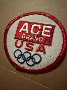 ACE Brand USA Olympics United States Team Patch Iron On Vintage Retro Style - Picture 1 of 3