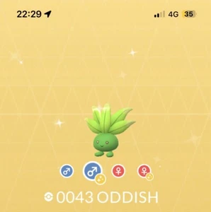 Pokemon Go Shiny Oddish Registriert/Unregistriert/30Day/Lucky/Home OT/Trades - Bild 1 von 2
