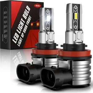 NEW H11/H8/H16 LED Fog Light Bulbs 6500K 6000LM 300% Brightness DRL Replacement - Picture 1 of 8