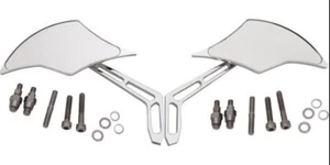 Pro One Chrome Weekend Warrior Billet Aluminum Left & Right Flame Mirror Harley - Picture 1 of 1