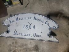Antique Cast Iron Railroad Bridge Sign
