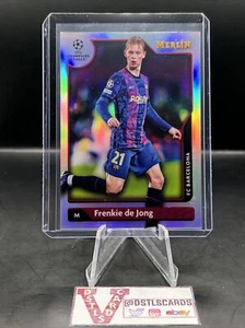 21/22 Topps Merlin - FRENKIE de JONG SILVER REFRACTOR #139 FC Barcelona - Picture 1 of 3