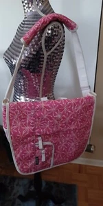 JANSPORT Messenger Bag S1140306 Pink with White/Orange Flower Pattern Adjustable - Picture 1 of 20