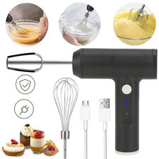Electric Hand Mixer Cordless Handheld Milk Frother High Power Egg Beater 3 Speed