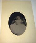 Antique Victorian American Civil War Era Fashion Baby / Child! Tintype Photo! US