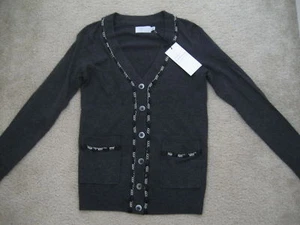 JODI ARNOLD The Limited Metal Satin Ribbon Cardigan XS - Picture 1 of 9