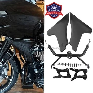 Side Fairing Panel Brackets Support Spoiler For Harley Road Glide Upgrade CVO - Picture 1 of 20
