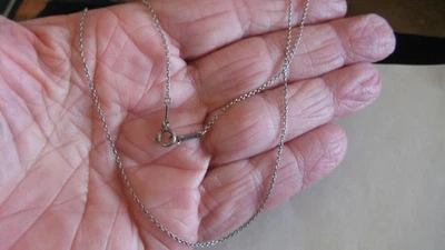 BONITA CADENA DE PLATA ESTERLINA TIFFANY & CO/ELSO PERETTI, 17", UN POCO DE DESLUSTRE Foto 1 de 4