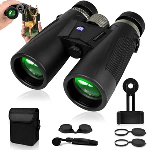 12 X 42 Binocolo Professionale Potente Prisma Bak-4 E Lente FMC Portabile Compat - Foto 1 di 12