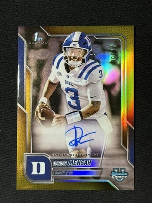 Darian Mensah 2025 Bowman Chrome U Gold Refractor Auto /50 - Image 1 of 2