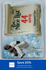2024 Topps Holiday #MNL-13 Emmanuel Clase Making the Nice List Cleveland I50 - Picture 1 of 2