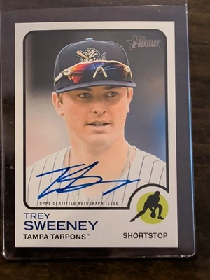 2022 Topps Heritage Minor League - Real One Autos Trey Sweeney #ROA-TS (AU, RC) - Image 1 of 2