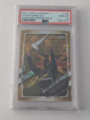 2021 Topps Chrome Sapphire Formula 1 - Lewis Hamilton - Gold /50 - PSA 10 - Image 1 of 2