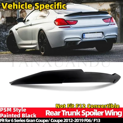 Fit For BMW 6 Series M6 2012-2019 F13 F06 Gran Coupe Rear Trunk Lip Spoiler Wing - Image 1 of 4
