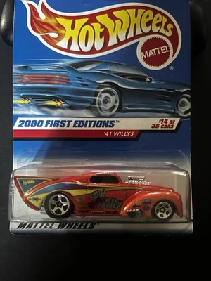 2000 Hot Wheels первое издание 14/36 1941 '41 Willys оранжевый Wildy Willy #074 - Изображение 1 из 2
