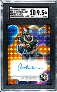 Refractor geométrico Bowman U naranja 2023/25 Justice Ellison #BOA-JE SGC 9,5 - Imagen 1 de 2