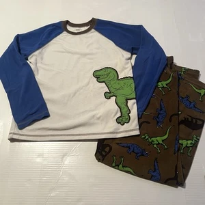 Boys Carter’s Pajamas Size 10 dinosaur pj’s fleece 2 piece set - Picture 1 of 6