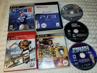 Lot 7 PS3 GAMES Medal Of Honor, The Show15 & 16, NBA 2K 16, Rouge Warrior, Jeopa - Image 1 of 4