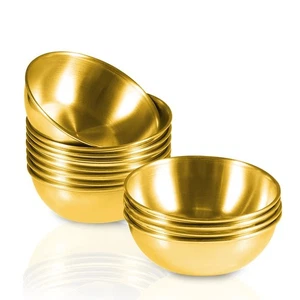 12 Stück Edelstahl Mini Dip Soßenschalen rund Gewürzschalen Schüsseln - Bild 1 von 7