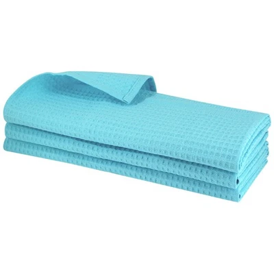 3x Geschirrtuch 100% Baumwolle Waffel-Piqué Türkis Hellblau Küchentuch Lumpen - Bild 1 von 4